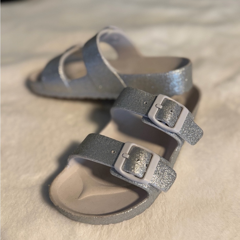 Cat & Jack Sparkly Silver Kids Sandals